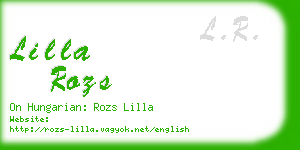 lilla rozs business card